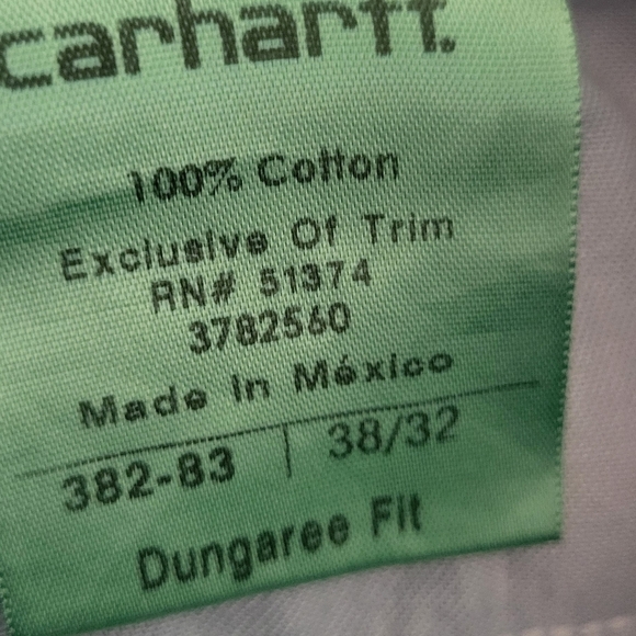 Carhartt Dungaree Cotton Carpenter Work Jeans - Picture 6 of 8